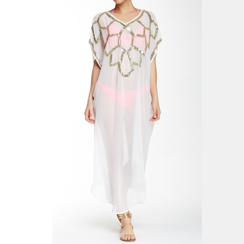 Beach Embellished Halston Cover-Up